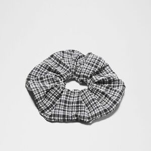 Lululemon Athletica Black and White Checkered Scrunchie